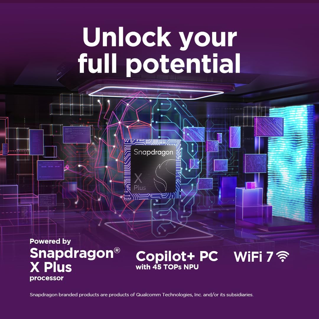 Lenovo IdeaPad Slim 5, Copilot+ PC, Snapdragon X Plus, 16GB RAM, 512GB SSD, 14 Inch Laptop