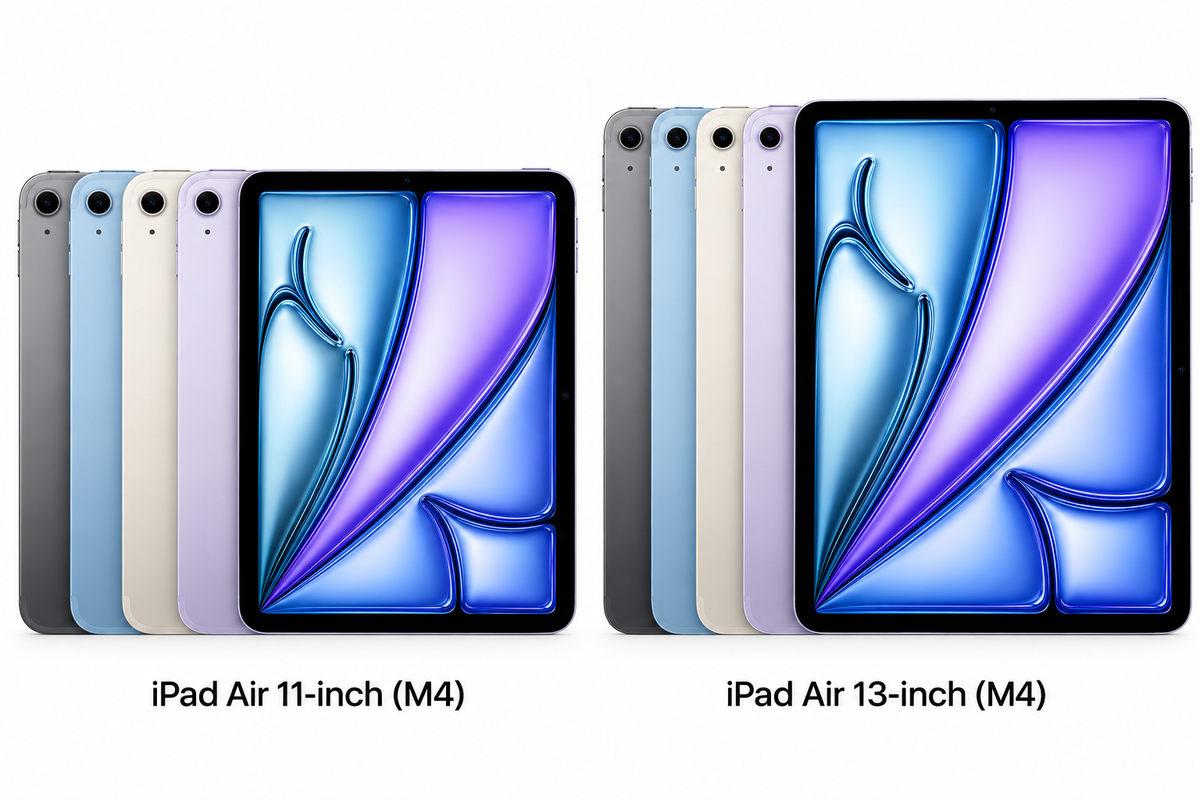 Apple iPad Air 13-inch M4 in Space Grey, Blue, Starlight and Purple
