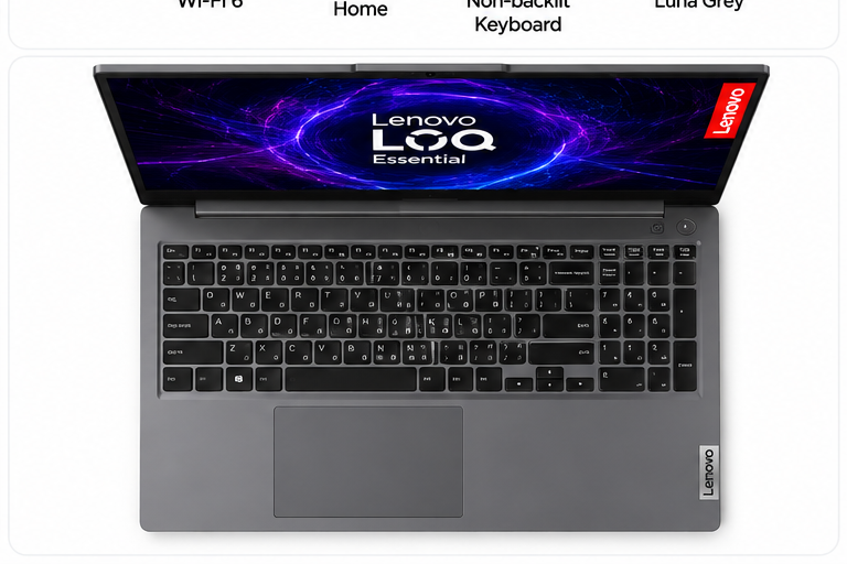 Lenovo LOQ Essential keyboard and display
