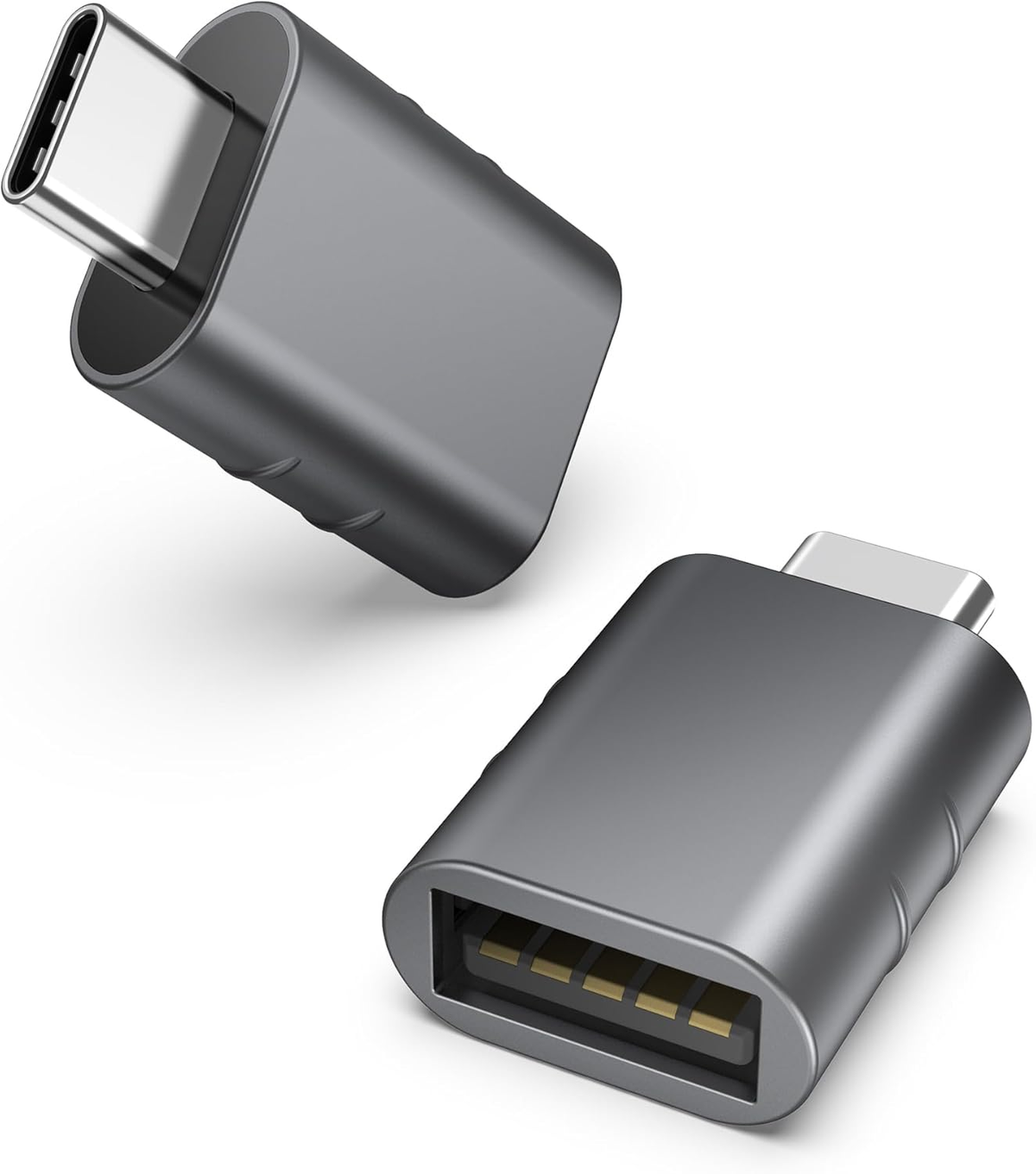 Syntech USB-C to USB 3.0 adapter 2-pack in Space Grey