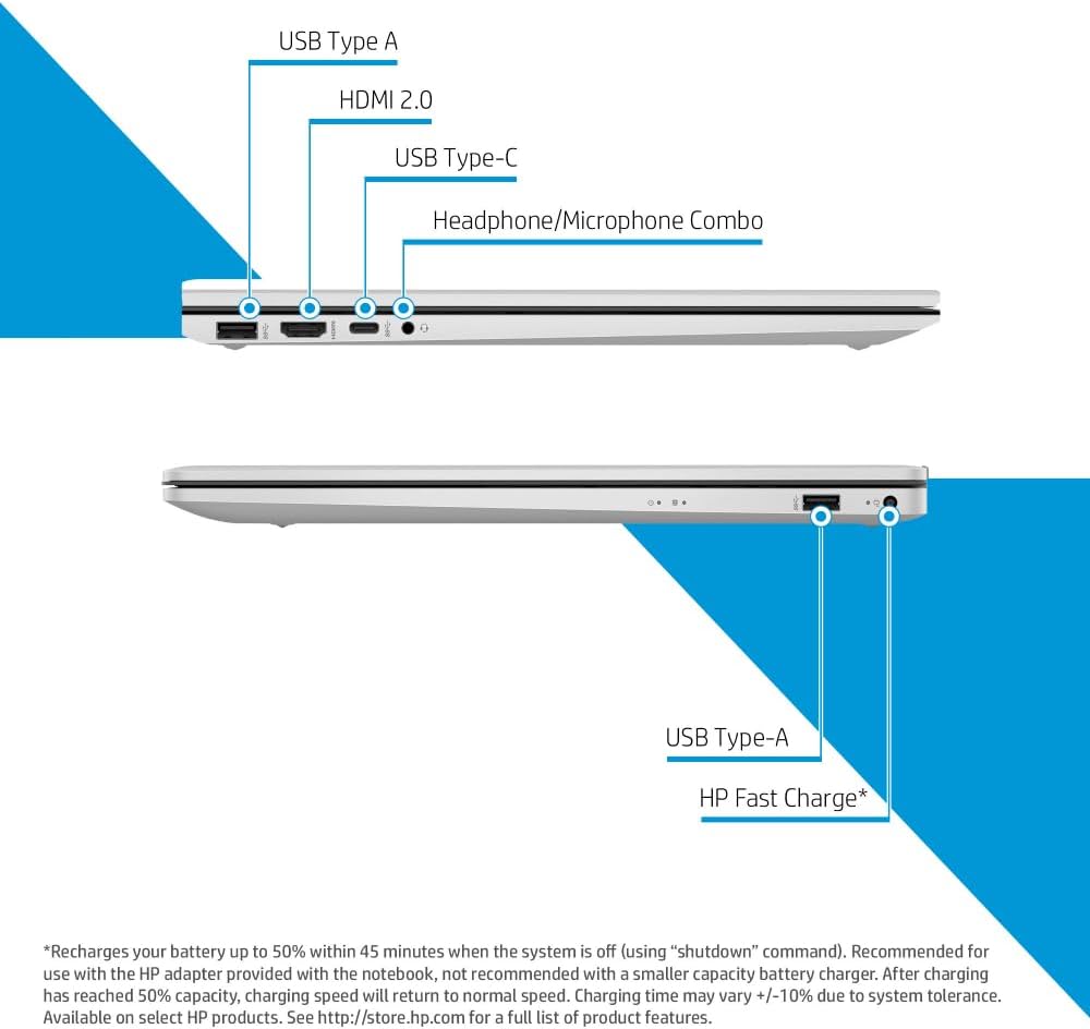 HP 17 Full HD Laptop Intel AMD Ryzen 3, 8GB RAM, 512GB SSD, 17-inch Windows 11