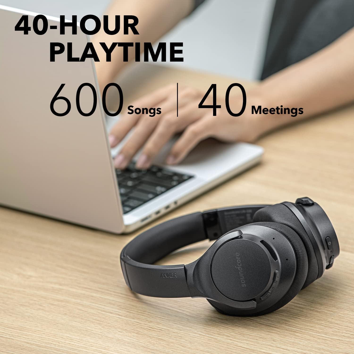 Soundcore Anker Q20 Hybrid Active Noise Cancelling Headphones Wireless Over Ear Bluetooth Headphones