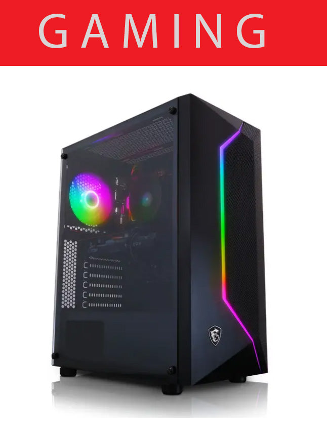 LWS Entry to Mid-Range Gaming VR Ready PC Nvidia MSI GTX 1650 4GB DDR5 Graphics  AMD Ryzen 5 4500 16GB RAM 512GB SSD Win11