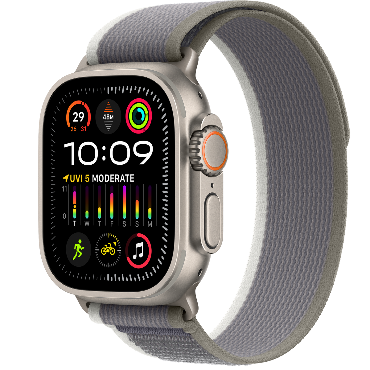 Apple Watch Ultra 2 49mm grey trail loop front view