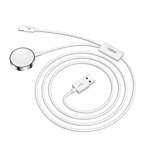 JoyRoom | 2 in 1 Magnetic Apple Watch Charger & Lightning Cable | 3A | S-IW002S | White