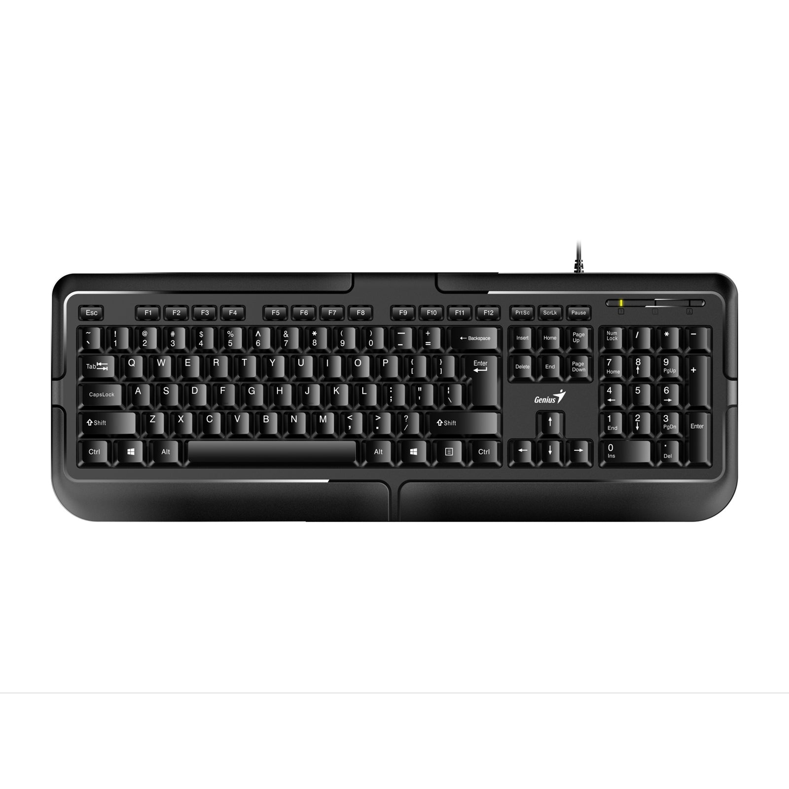 Genius KB-118 Wired Keyboard, USB Plug and Play, Spill resistant, Full Size UK Layout with Low Profile Keys, Design for Home or Office, Black