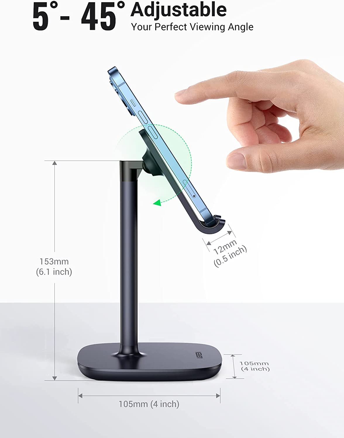 Desk Phone Stand/Holder with Adjustable Angle