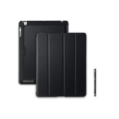 Cooler Master Wake Up Folio Carbon Texture Edition with Magnetic Stylus for iPad 2/ 3/ 4 Midnight Black