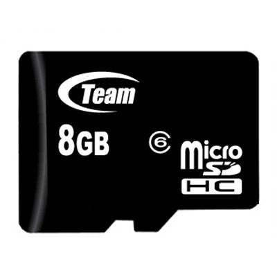 Team 8GB Micro SDHC Class 6 SD Card With Adaptor